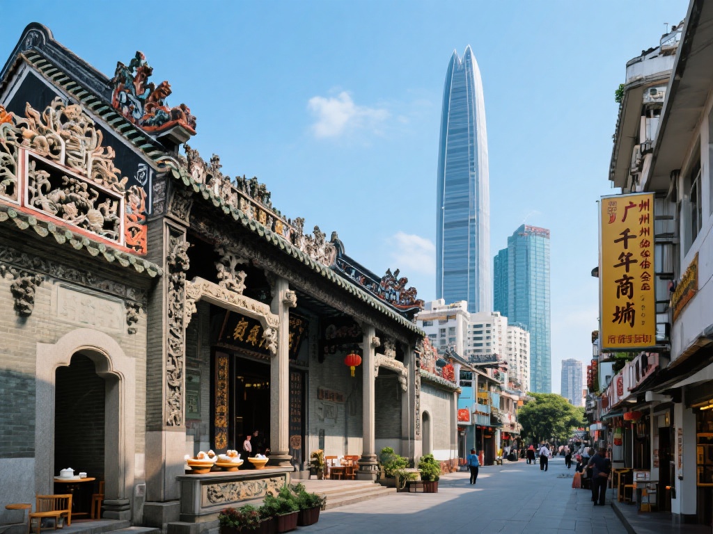 广州作为千年商都，承载了岭南文化的精髓。从陈家祠的